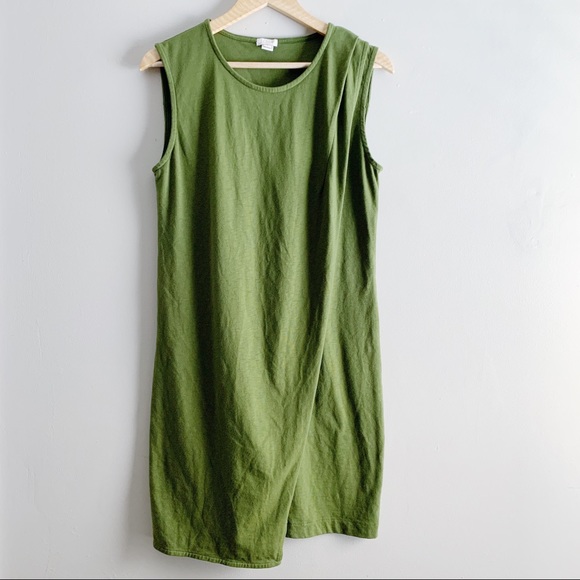 J. Crew Dresses & Skirts - J.Crew • Green Asymmetric Wrap Shift Dress, Small